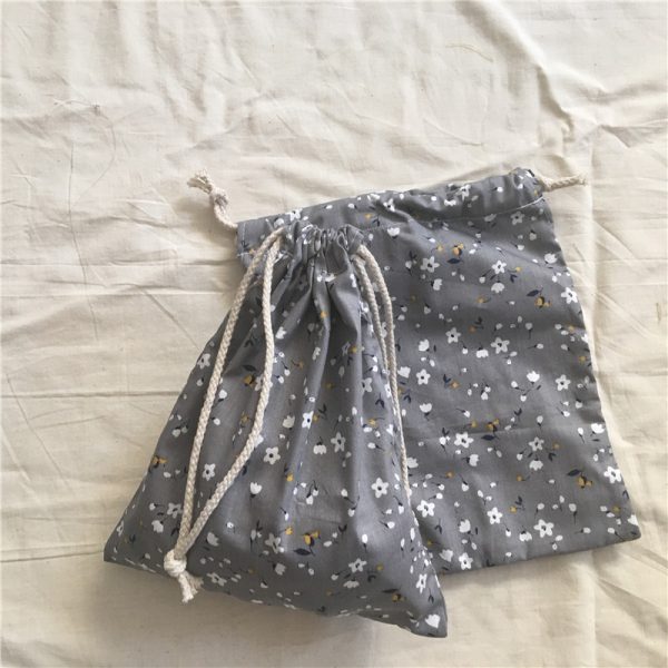Wholesale Full Screen Printing Custom Logo Printed Size Cotton Dust Pouch Canvas Drawstring Bag - 图片 2