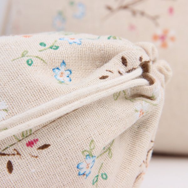 Eco-Friendly Soft Cotton Jewelry Pouch Dust Customized Bag Linen Small Drawstring Bag With Logo - 图片 3