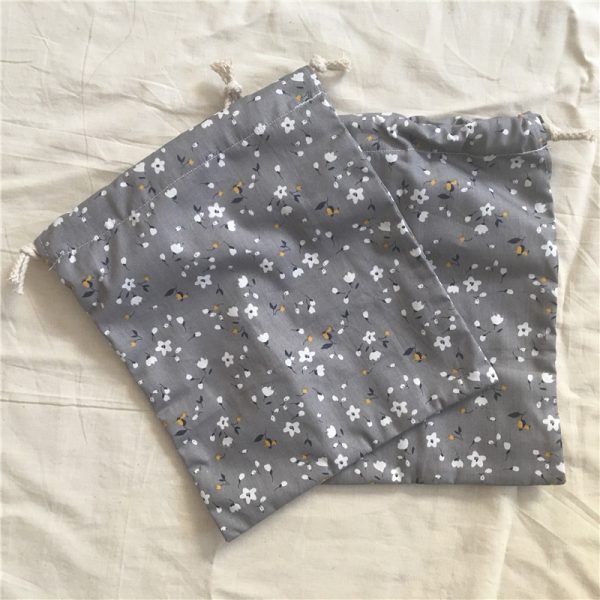 Wholesale Full Screen Printing Custom Logo Printed Size Cotton Dust Pouch Canvas Drawstring Bag - 图片 3