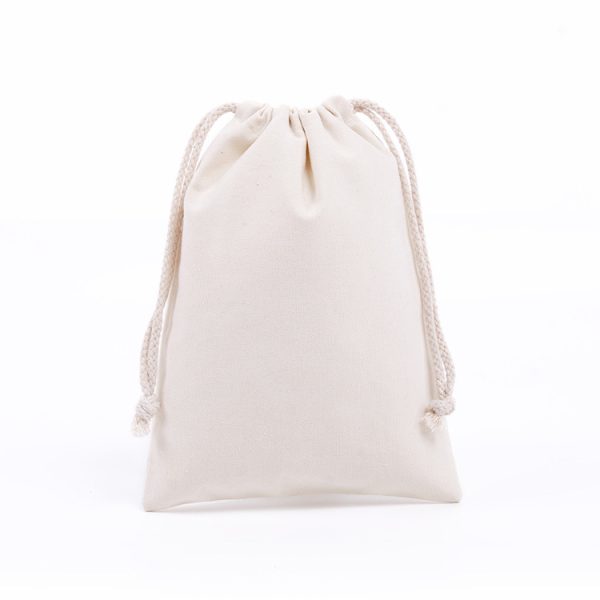 Candle Gifts Custom Logo Printed Organic Cotton Dust Canvas Drawstring Pouch Bag for Shoe - 图片 4