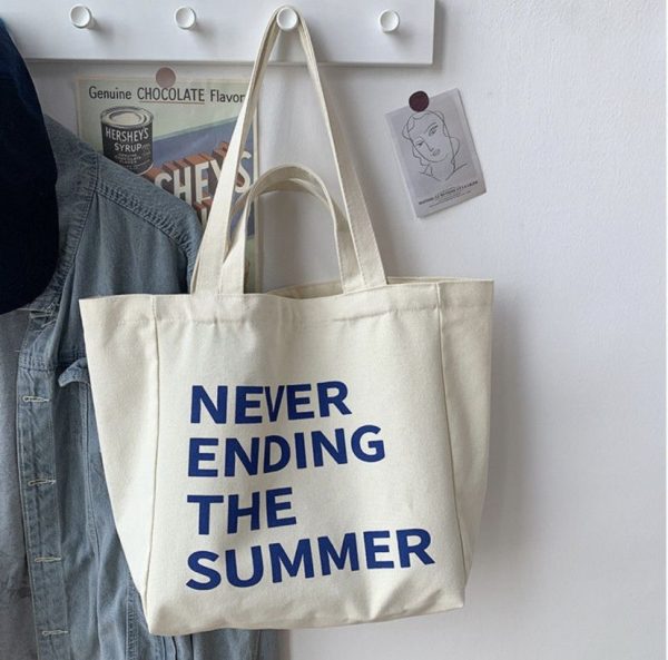 Wholesale Travel Recycled Sublimation Shoulder Shopping College Cotton Custom Printed Logo Women Canvas Tote Bag - 图片 4