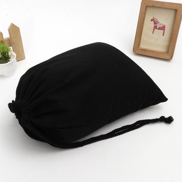 Candle Gifts Custom Logo Printed Organic Cotton Dust Canvas Drawstring Pouch Bag for Shoe - 图片 5