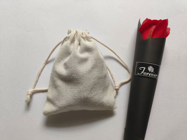 Eco Friendly Round Bottom Custom Printed Logo Gift Packaging Dust Pouch Organic Cotton Linen Drawstring Bag - 图片 4
