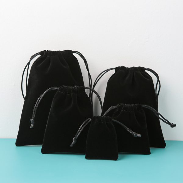 In Stock Mini Size Beautiful Custom Logo Soft Jewelry Packaging Pouch Travel Dust Drawstring Velvet Bag - 图片 6