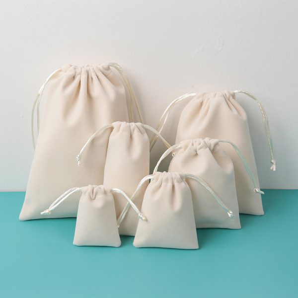 In Stock Mini Size Beautiful Custom Logo Soft Jewelry Packaging Pouch Travel Dust Drawstring Velvet Bag - 图片 9