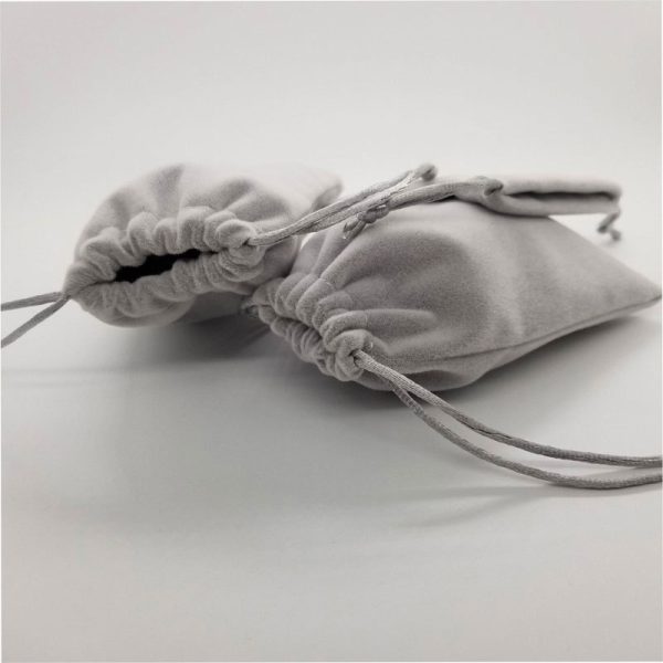 Custom Logo Printed Velvet Pouches Long Drawstring Gift Bags for Jewelry & Accessories Tube Packaging Watches Glasses Earrings - 图片 5