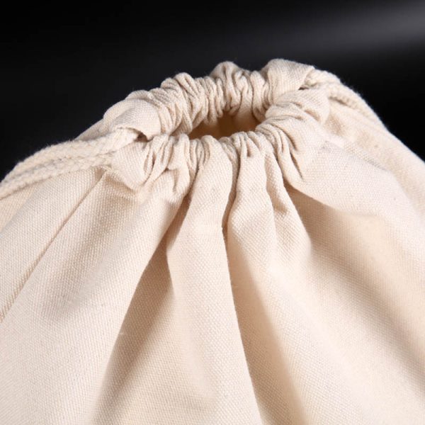 100% Organic Canvas Double Eco Friendly Custom Logo Reusable Natural Storage Cotton Drawstring Dust Bags - 图片 5
