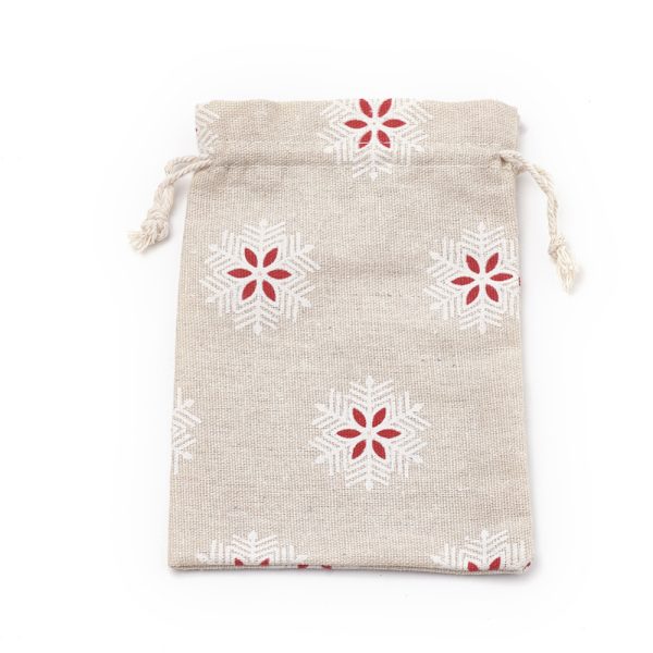 Custom Plenty Lovely Fruit Flower Grass Cat Owl Flamingo Rabbit Flax Patterns Gift Pouch Linen Dust Drawstring Bag - 图片 6