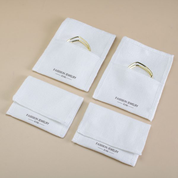 Luxury Embroidered Elegant Look Protective Travel Organizer Custom Branding Jewelry Display Cotton Envelope Pouch - 图片 7