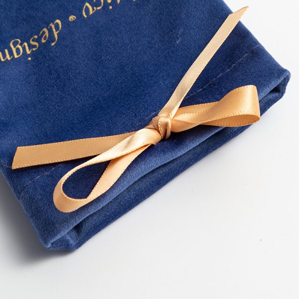 Luxury Soft Pink Velvet Pouch for Jewelry Customized Drawstring Velvet Bags Dust Gift Cosmetic Packaging Bag - 图片 5