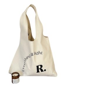 Wholesale Cotton Grocery Gift Shopping Vest Tote Bag Foldable Canvas Custom Logo Printed for Daily Use