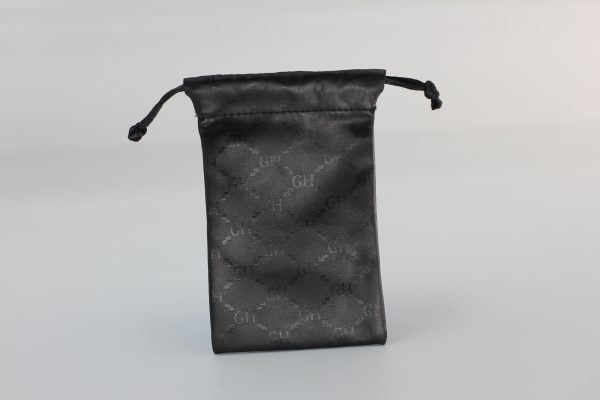 Customizable black gift packaging bags with LOGO, sourced from a pouch factory in China